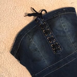 Fashion Nova Dresses - Fashion Nova Denim Strapless Dress Fashion Nova Dresses - Fashion Nova Denim Strapless Dress
